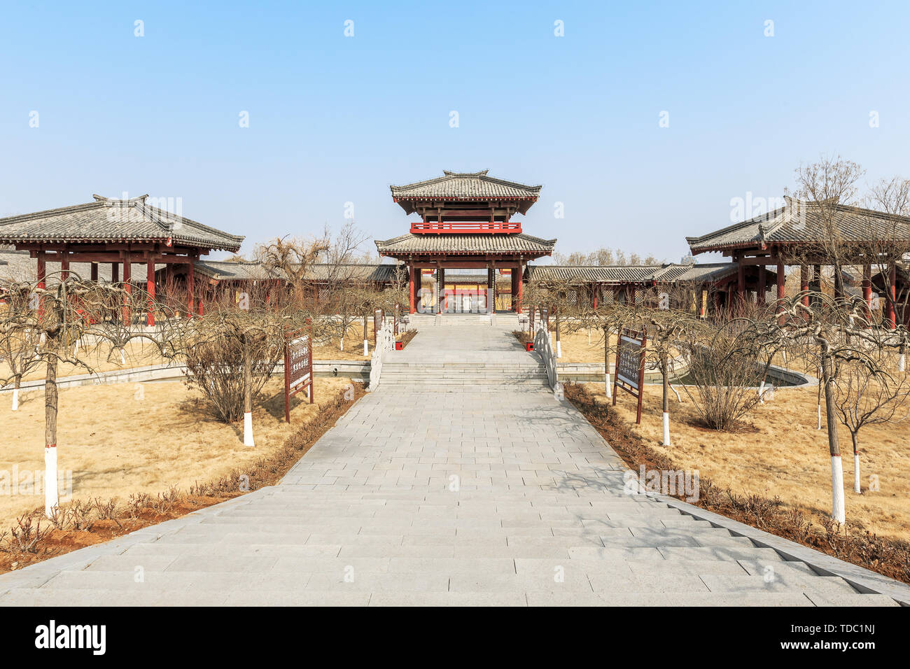 Guan Zhong Memorial Hall,Xishan Dorf, Linzi Qiling Straße, Bezirk, Stadt Zibo, Provinz Shandong Stockfoto