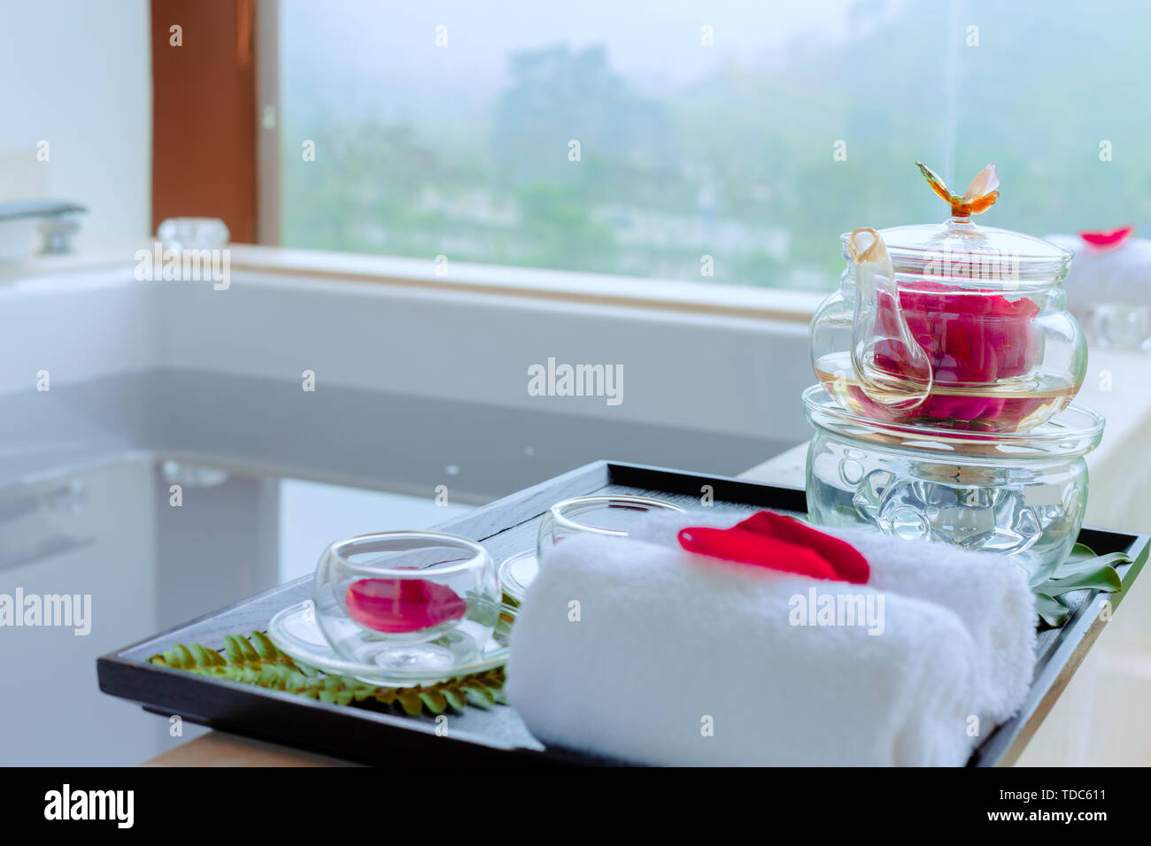 Innenraum der modernen Spa Stockfoto