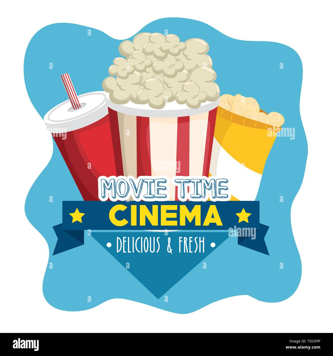 Kino Fast Food Combo Vector Illustrator Stock Vektorgrafik Alamy