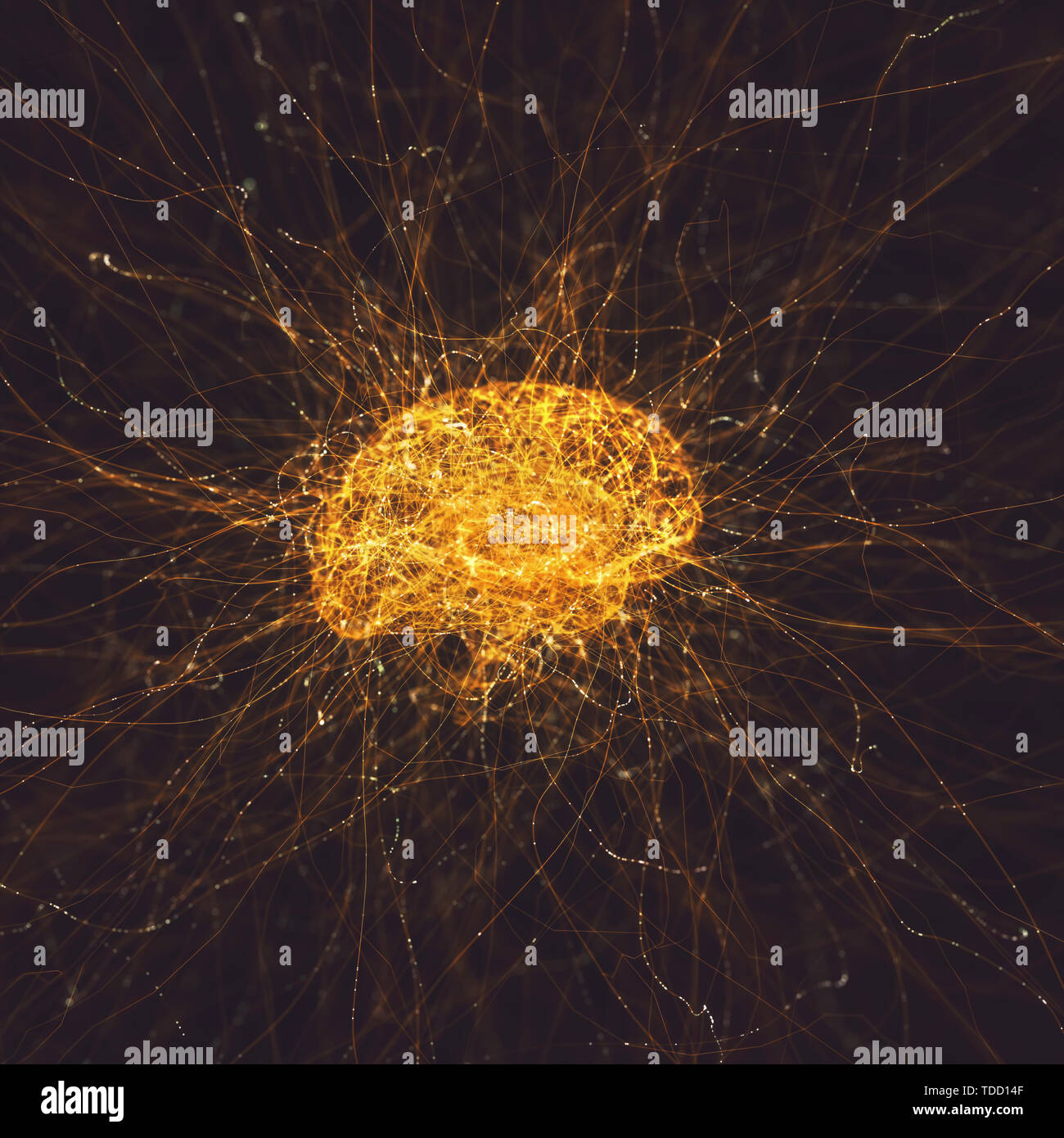 Neuronales Netz, konzeptionelle Darstellung Stockfoto