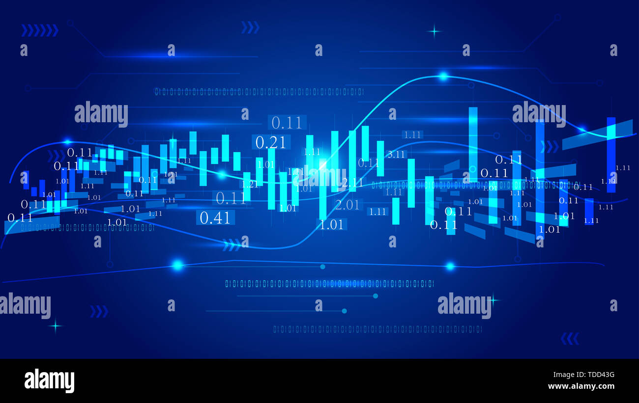 Finanzielle Kurve Hintergrund Stockfoto