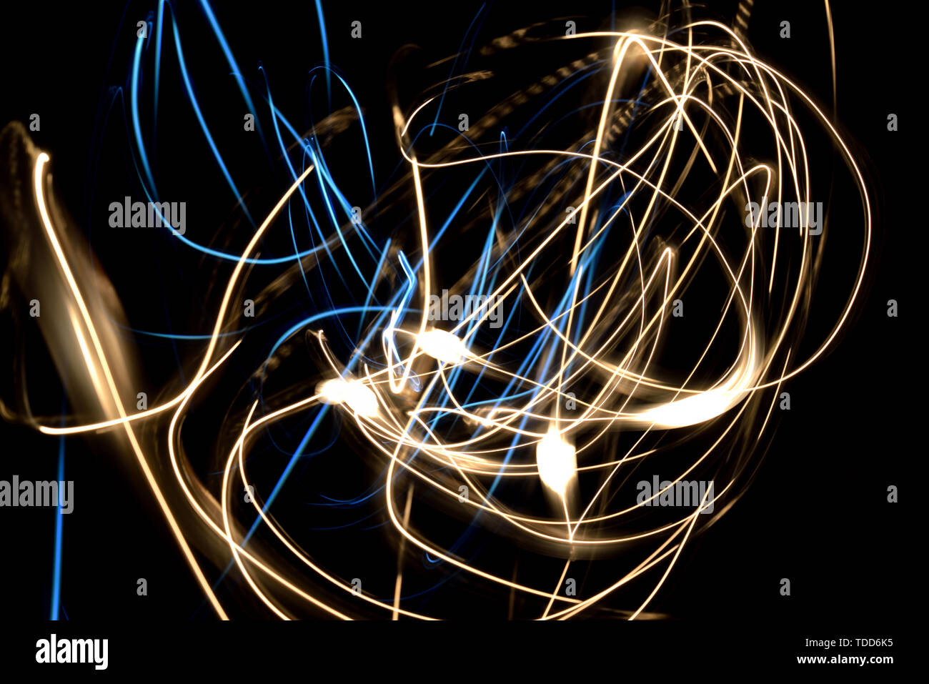 Der Tanz Flugbahn von Licht Stockfoto