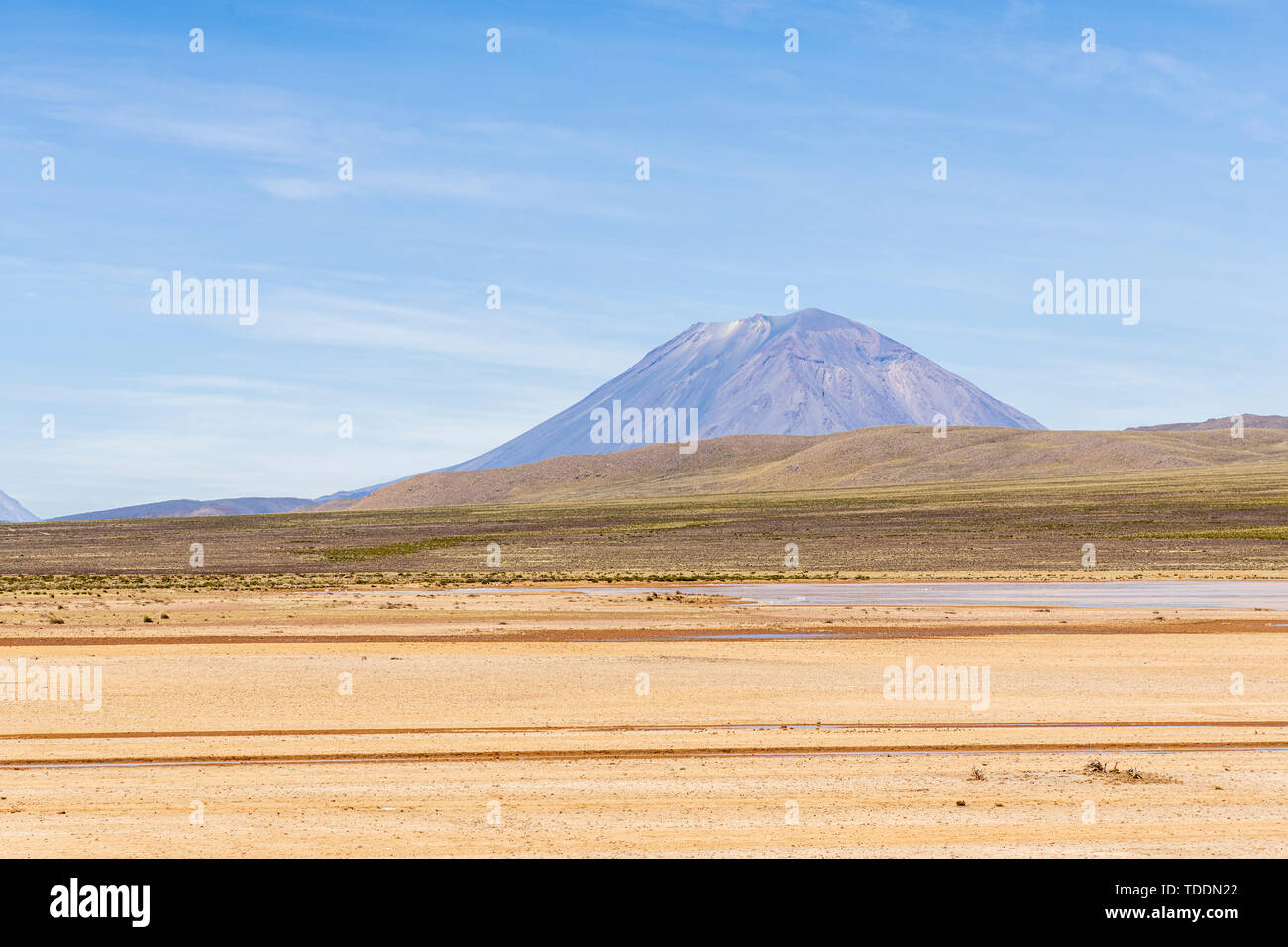 Reserva Nacional de Salinas y Aguada Blanca, Yura, Road Stop, Arequipa, Peru, Stockfoto