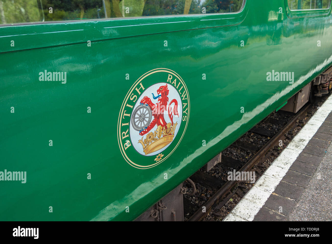 Lions und Räder, British Railways Emblem Stockfoto