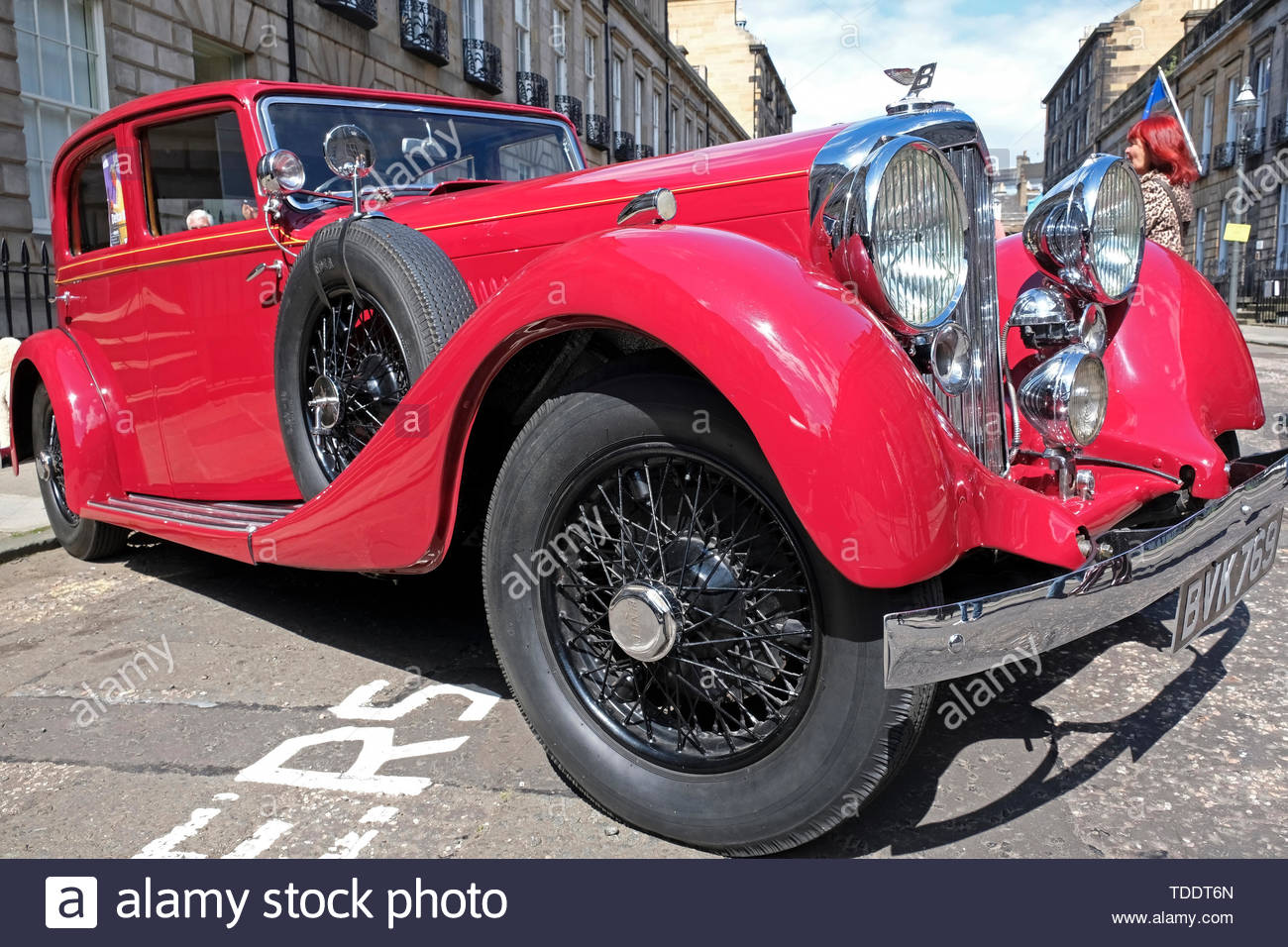 Classic Bentley aus dem Jahr 1924 auf dem West End Classic Vehicle Event in Edinburgh, Schottland Stockfoto