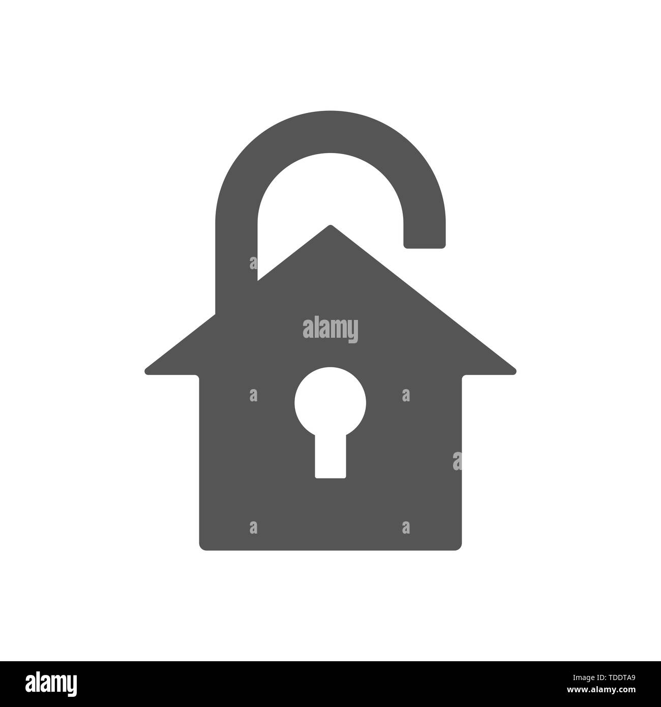 Sicherheit Haus Schlosssymbol Logo Design Element. Moderne Vektor professional Zeichen logo sicher und smart House. Security Konzept von Smart Home. EPS 10. Stock Vektor