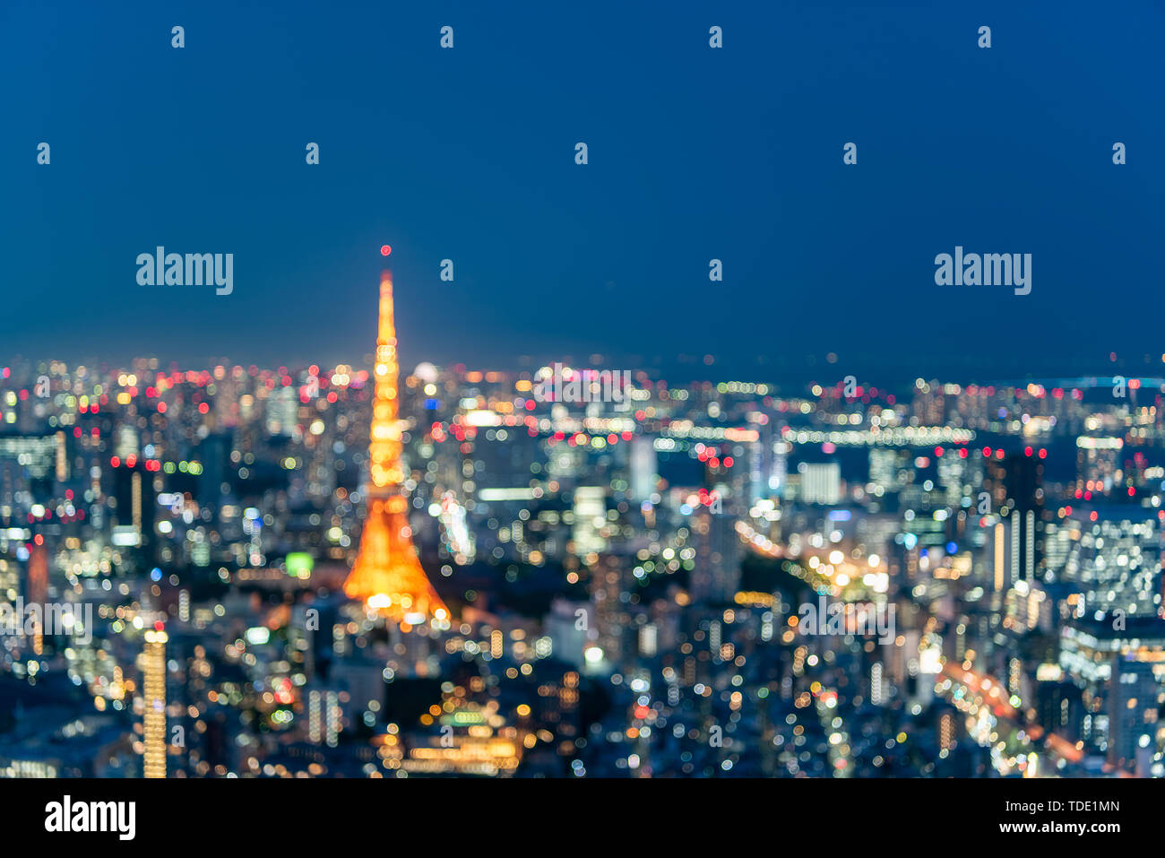 High-definition-Bild in der Nacht Blick auf die Tokyo TV Tower Stockfoto