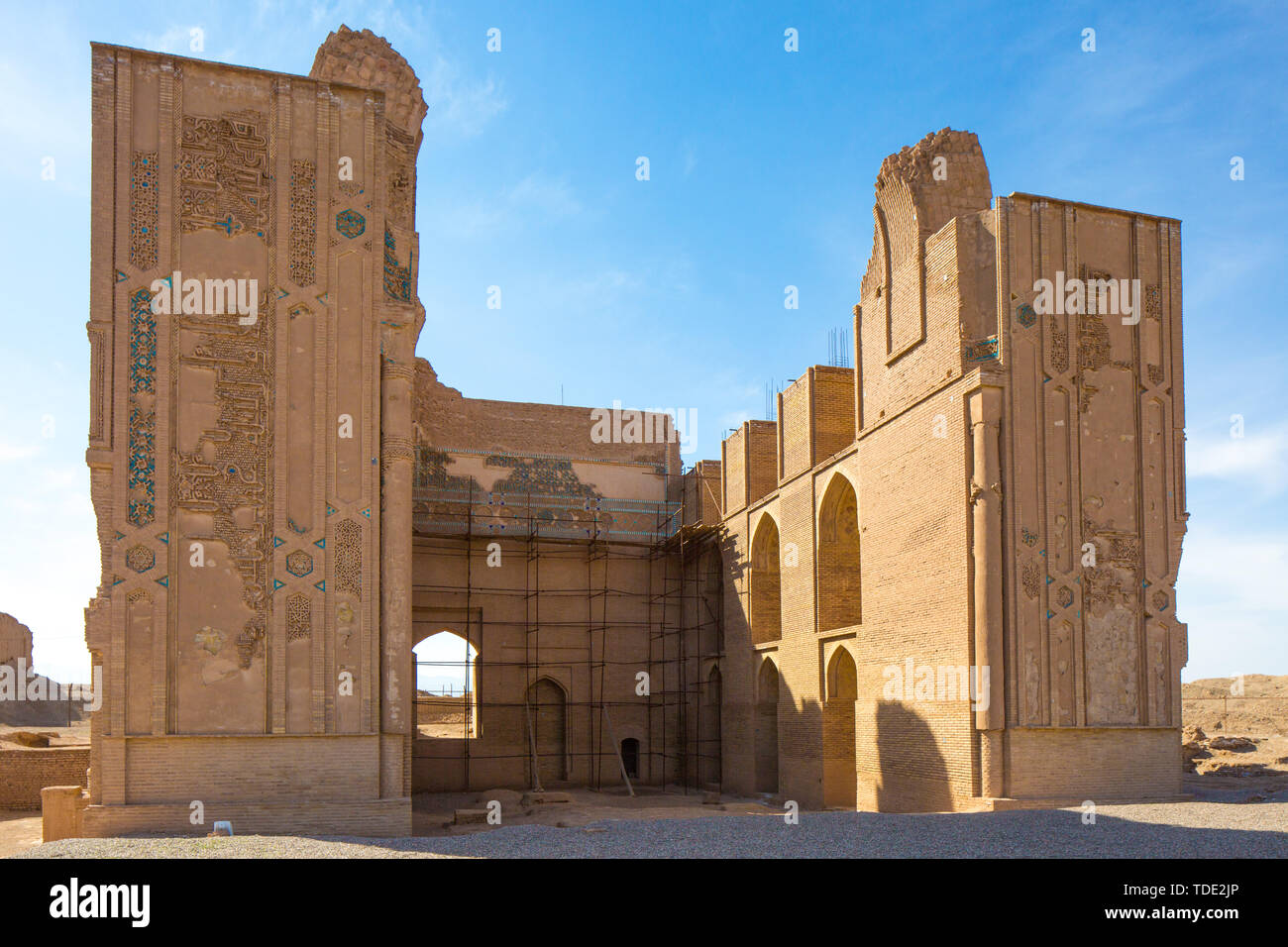 Die alten Malek Zuzan Moschee in Khorasan, Iran. Es hat rund 800 Jahren gebaut wurde. Stockfoto