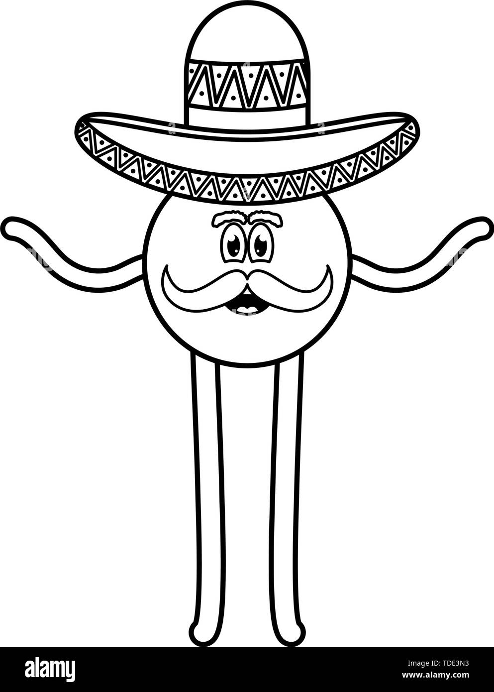 Mexikanische Emoji-zeichen Symbol Vektor illustration Design Stock Vektor