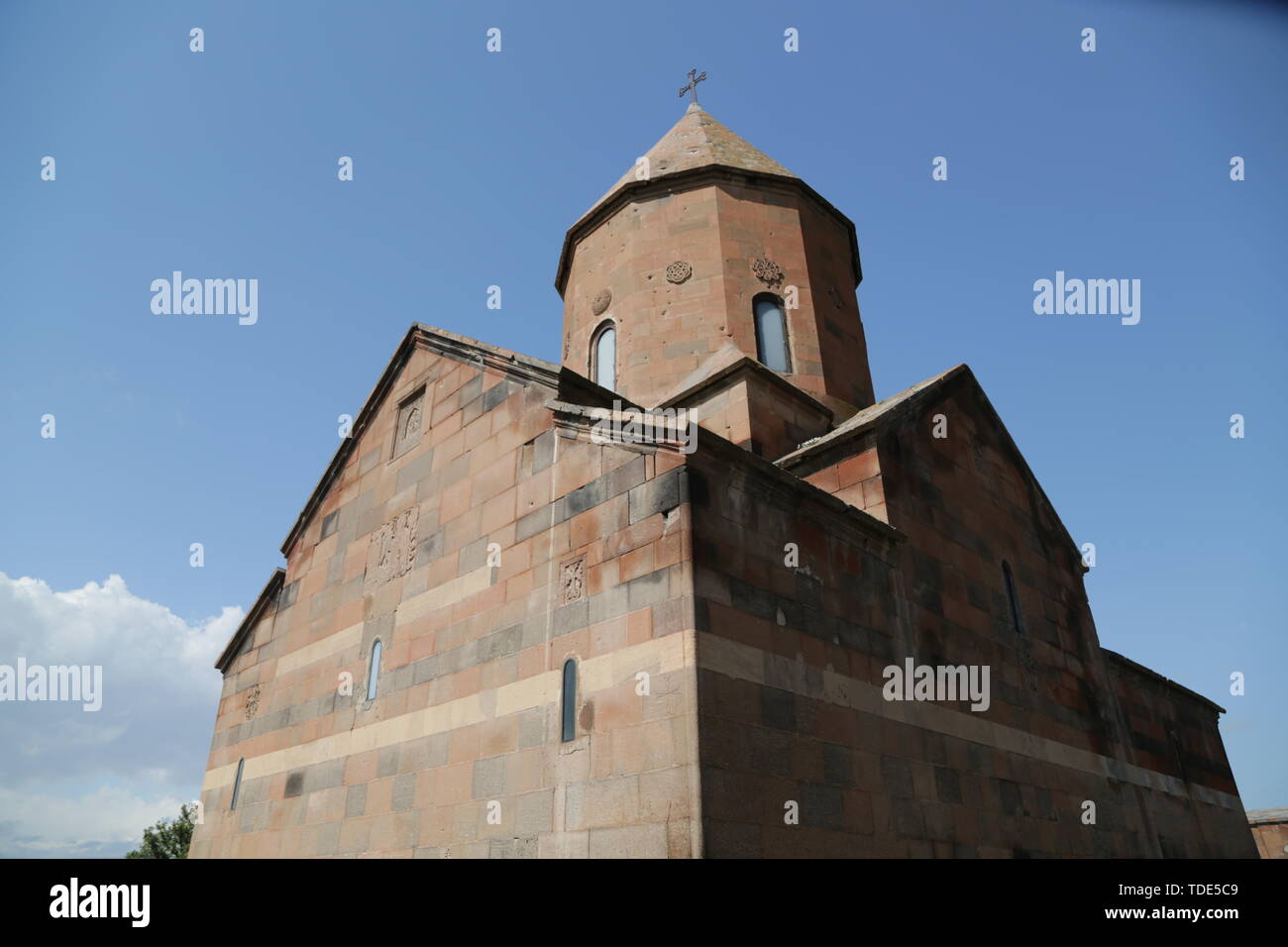 In Armenien Khor Virap das alte Kloster mittelalterlicher Architektur in der Nähe der Berg und die ararat Stockfoto