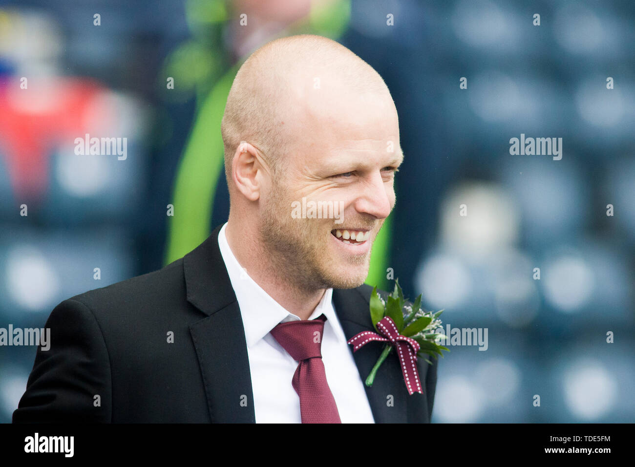 Glasgow, Schottland, 25. Mai 2019. Steven Naismith der Herzen kommt vor der William Hill Scottish Cup Finale zwischen Celtic und Herzen am Hampden Park am 25. Mai 2019 in Glasgow, Schottland. Nur die redaktionelle Nutzung, eine Lizenz für die gewerbliche Nutzung erforderlich. Keine Verwendung in Wetten, Spiele oder einer einzelnen Verein/Liga/player Veröffentlichung. Credit: Scottish Borders, Medien/Alamy leben Nachrichten Stockfoto