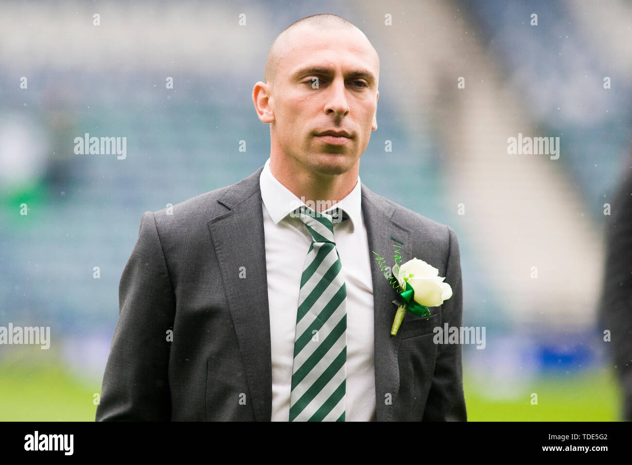 Glasgow, Schottland, 25. Mai 2019. Scott Brown der Keltischen kommt vor der William Hill Scottish Cup Finale zwischen Celtic und Herzen am Hampden Park am 25. Mai 2019 in Glasgow, Schottland. Nur die redaktionelle Nutzung, eine Lizenz für die gewerbliche Nutzung erforderlich. Keine Verwendung in Wetten, Spiele oder einer einzelnen Verein/Liga/player Veröffentlichung. Credit: Scottish Borders, Medien/Alamy leben Nachrichten Stockfoto