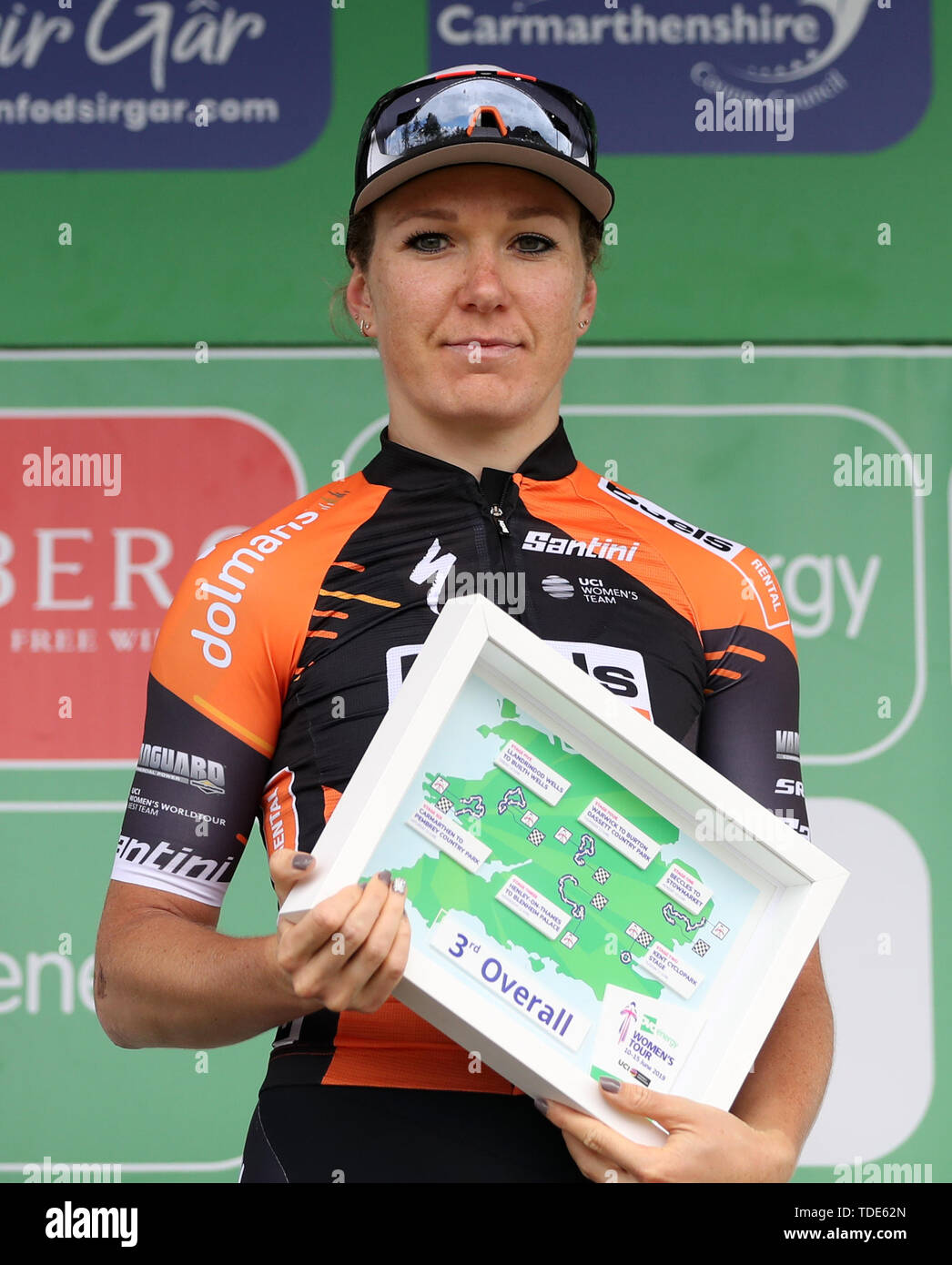 Insgesamt 3 platziert Boels Dolmans Cycling Team Amy Pieters während Phase 6 der Tour die OVO Energie Frauen. Stockfoto