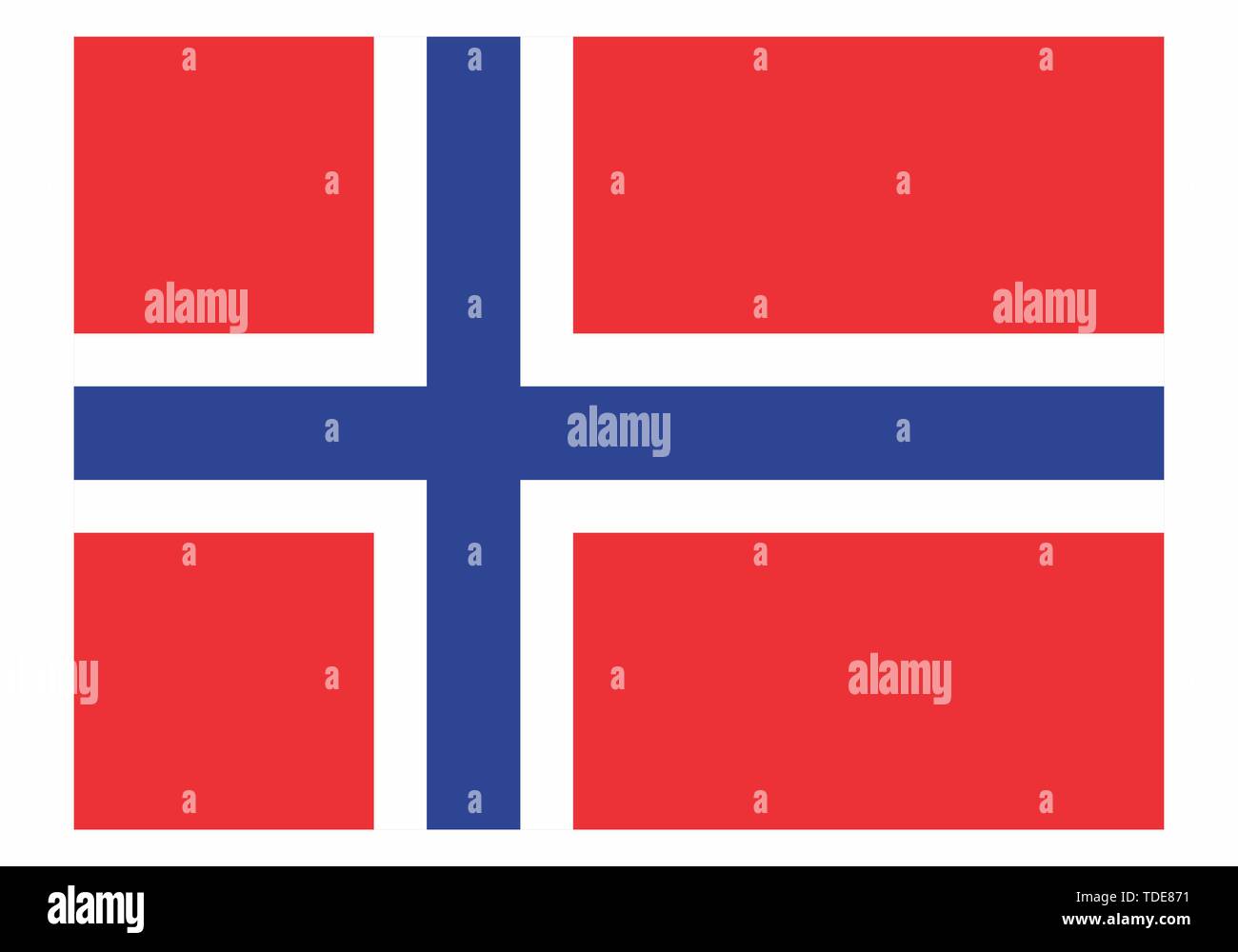 Abbildung: Die isolierte Norwegen Flagge Stock Vektor