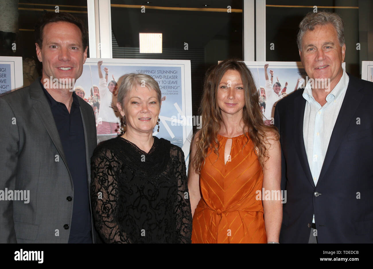 Los Angeles, Ca, USA. 14 Juni, 2019. Alex Holmes, Tracy Edwards, Victoria Gregory, Tom Bernard, bei der Premiere von Maiden am Linwood Dunn Theater in Los Angeles, Kalifornien am 14. Juni 2019. Credit: Faye Sadou/Medien Punch/Alamy leben Nachrichten Stockfoto