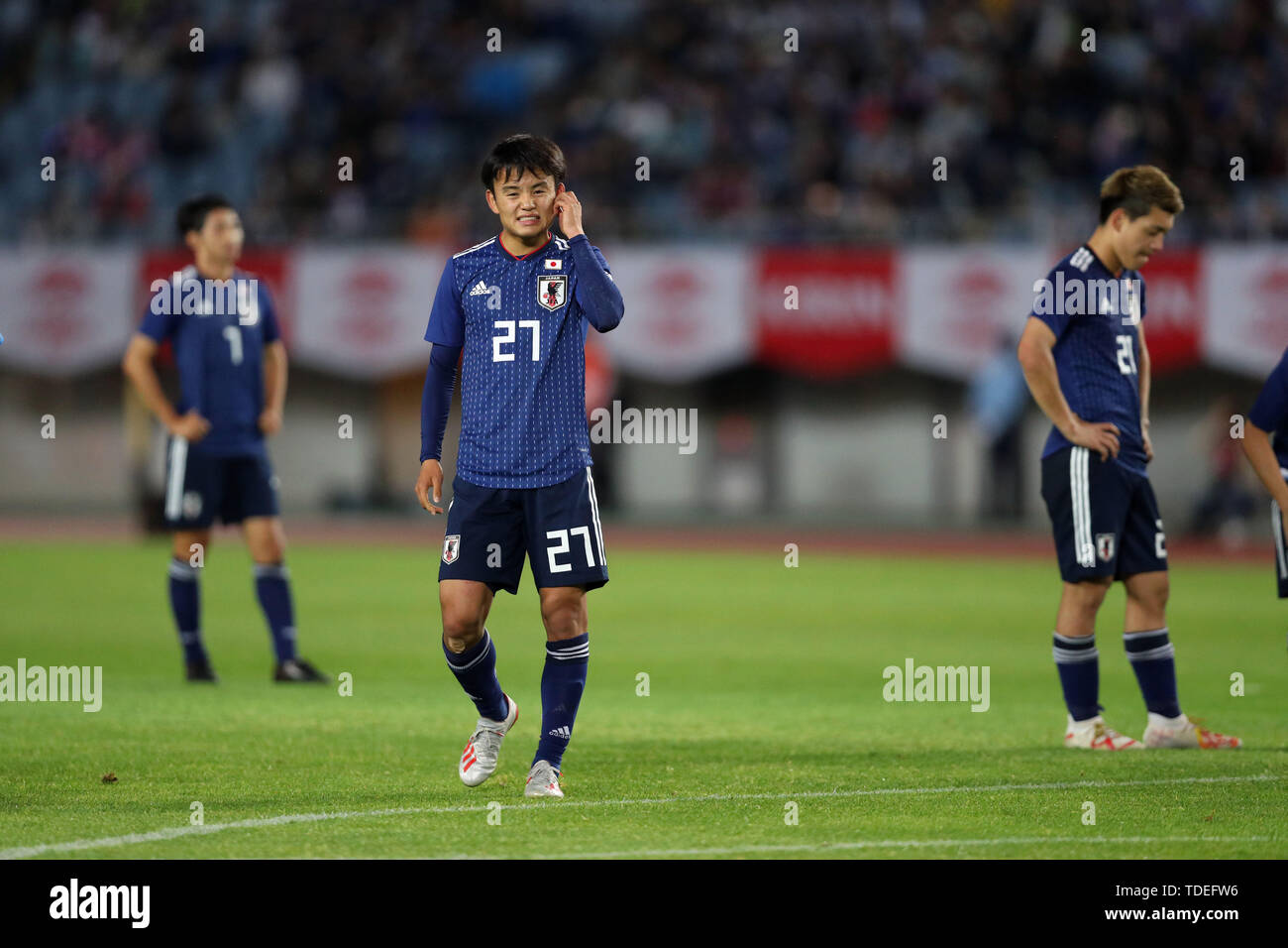 Takefusa Kubo (JPN), 9. Juni 2019 - Fußball: kirin Challenge Cup 2019 Match zwischen Japan 2-0 El Salvador an Miyagi Stadion in Miyagi, Japan, Quelle: LBA/Alamy leben Nachrichten Stockfoto