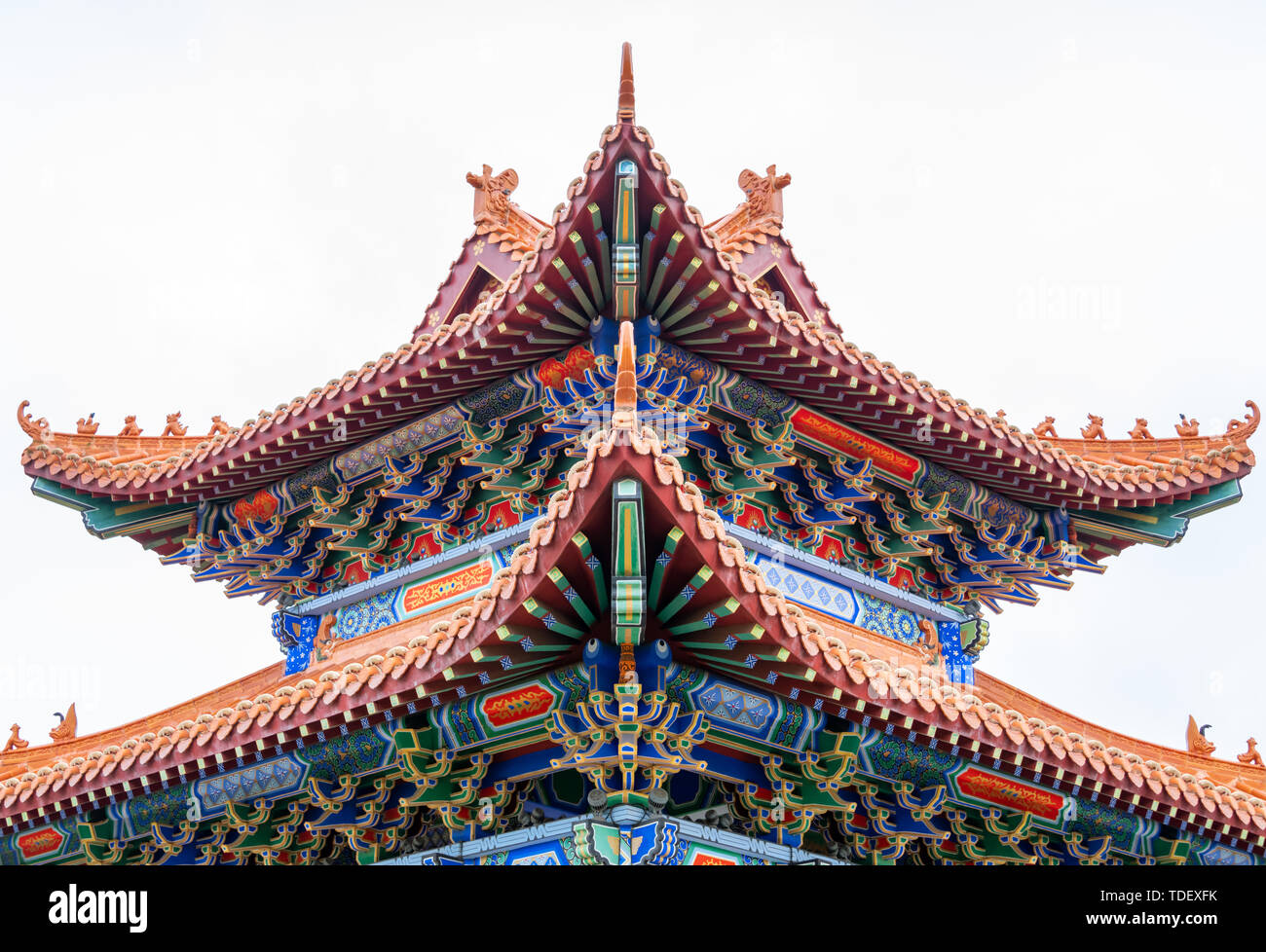 Eaves Schaufel arch von Konfuzius Tempel in Suixi County, Provinz Guangdong Stockfoto