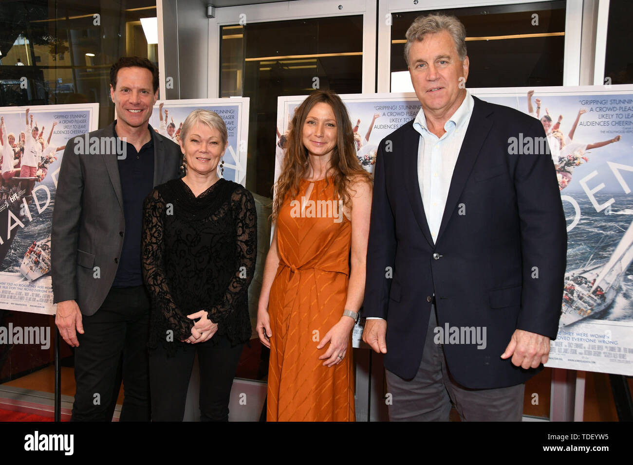 Juni 14, 2019 - Los Angeles, Kalifornien, USA - 14. Juni 2019 - Los Angeles, Kalifornien - Alex Holmes, Tracy Edwards, Victoria Gregory, Tom Bernard. ''MAiden" Los Angeles Premiere in Linwood Dunn Theater. Photo Credit: Birdie Thompson/AdMedia (Credit Bild: © Birdie Thompson/AdMedia über ZUMA Draht) Stockfoto