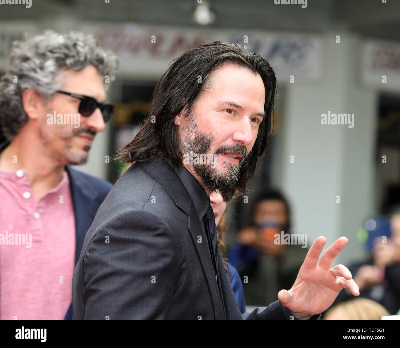 Handprint Zeremonie für Keanu Reeves bei TCL Chinese Theatre in Hollywood, Kalifornien am Mai 14, 2019 Mit: Keanu Reeves Wo: Los Angeles, Kalifornien, Vereinigte Staaten, wenn: 14. Mai 2019 Credit: Sheri Determan/WENN.com Stockfoto