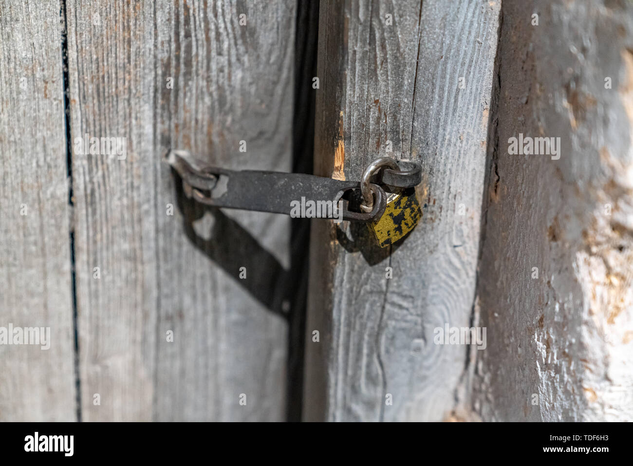 Türschlösser in der chinesischen Häuser in der Vergangenheit verwendet. Stockfoto