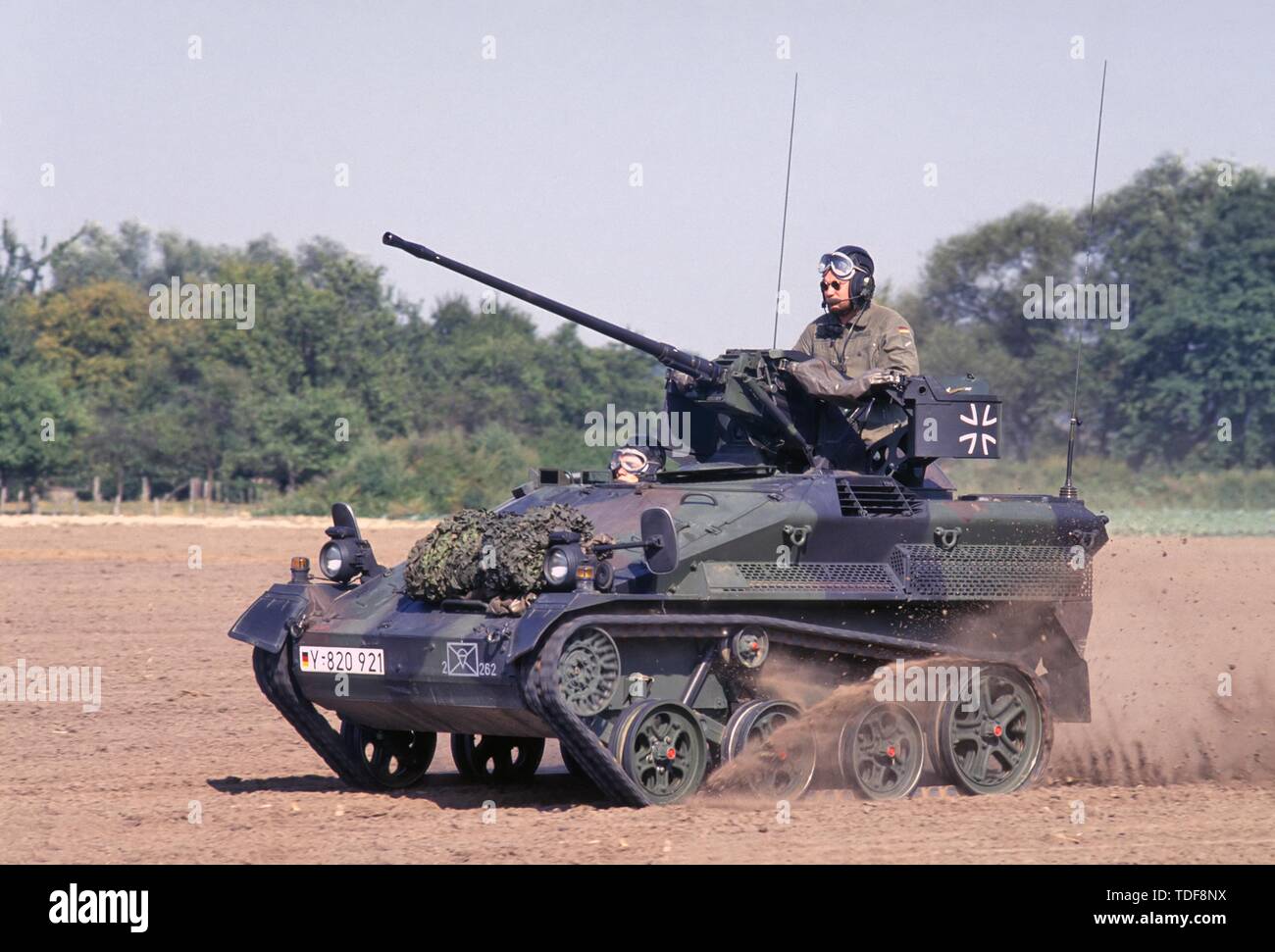 Deutsche Fallschirmjäger light tank Wiesel Stockfoto