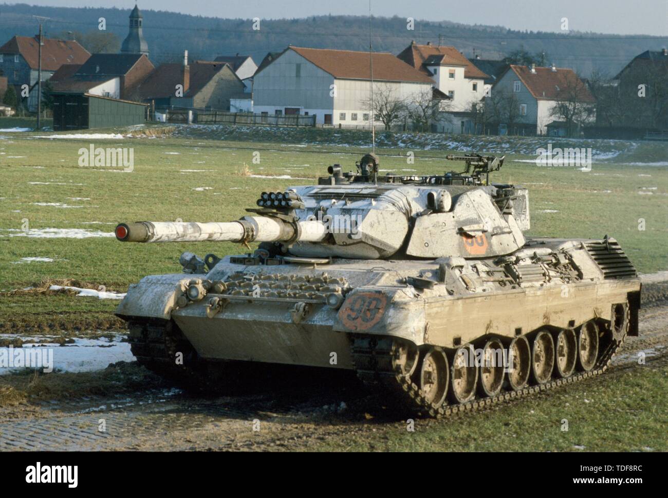 Bundeswehr Leopard während der NATO-Manöver in 1986 Stockfoto