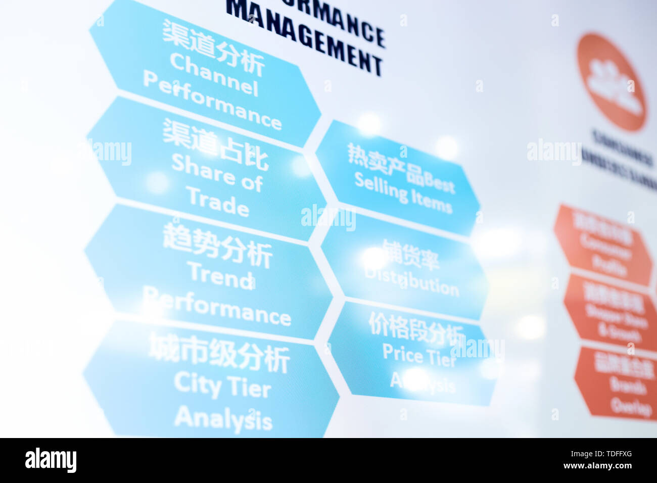 Moderne business data Touchscreen Stockfoto