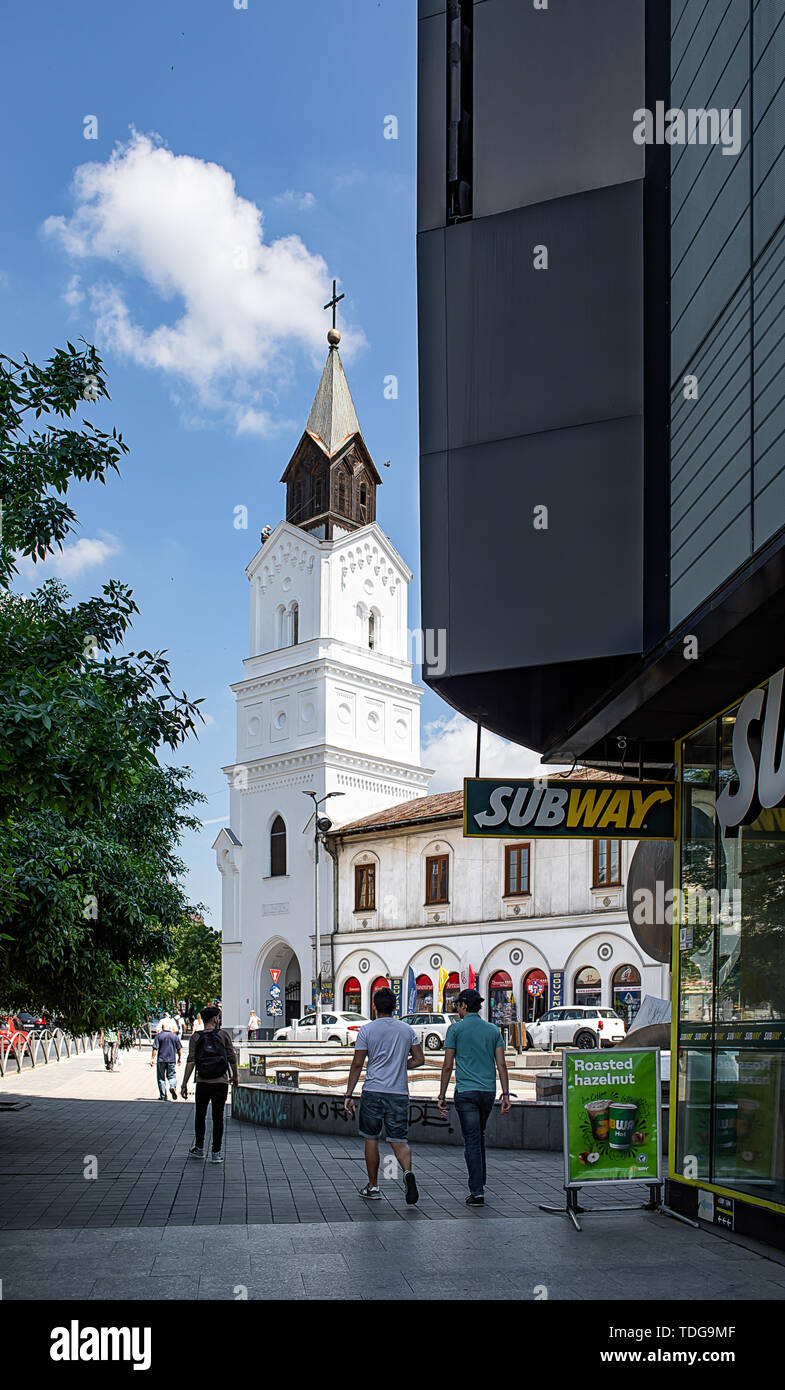 Bukarest, Rumänien - 30. Mai 2019: Baratia Kirche, einer der Römisch-katholische Kirchen im Zentrum von Bukarest, an der I.C. Brătianu Blvd, nächsten t Stockfoto