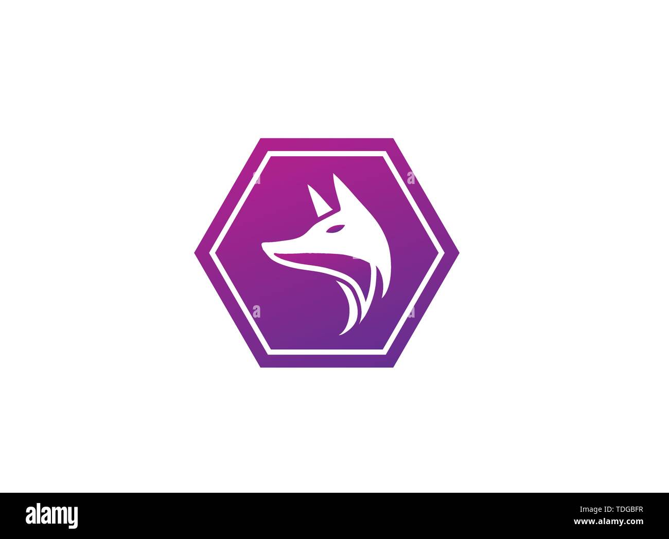 Fox Head Logo Design Illustration in der Form Symbol Stock Vektor
