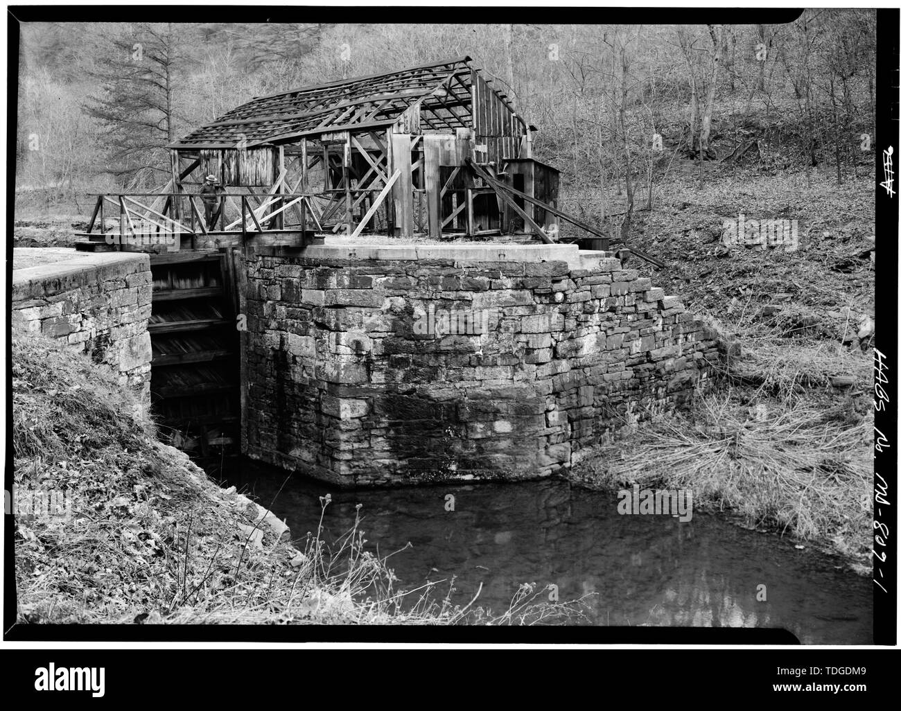 Nordosten und Südosten ERHÖHUNGEN - Chesapeake und Ohio Canal, Schreinerei auf Lock 66, 154,7 Meilen über Tidewater, Altstadt, Allegany County, MD; Boucher, Jack E, Fotograf Stockfoto