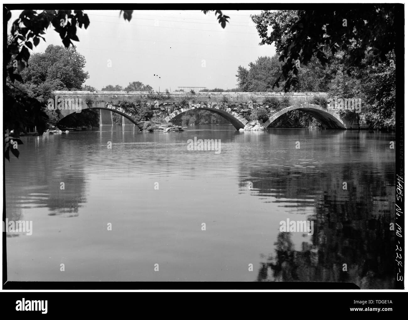 Nordosten ELEVATION - Chesapeake und Ohio Canal, Conococheague Creek Aquädukt, 99,8 Meilen über Tidewater, Laibach, Washington County, MD; Boucher, Jack E, Fotograf; Keune, R V, delineator Stockfoto