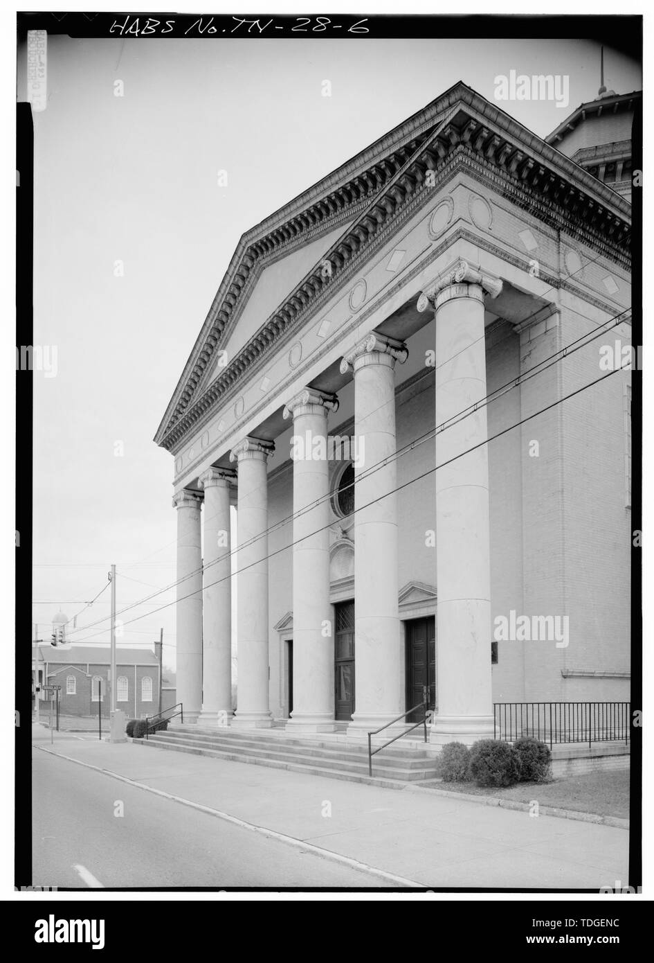 Nordöstlich von Nord - First Presbyterian Church, McCallis Avenue und Douglas Street, Chattanooga, Hamilton County, TN Stockfoto