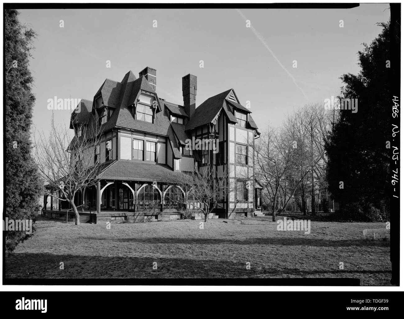 Nordosten und Nordwesten FRONT-Emlen Physick House, 1048 Washington Street, Cape May, Cape May County, New Jersey Stockfoto