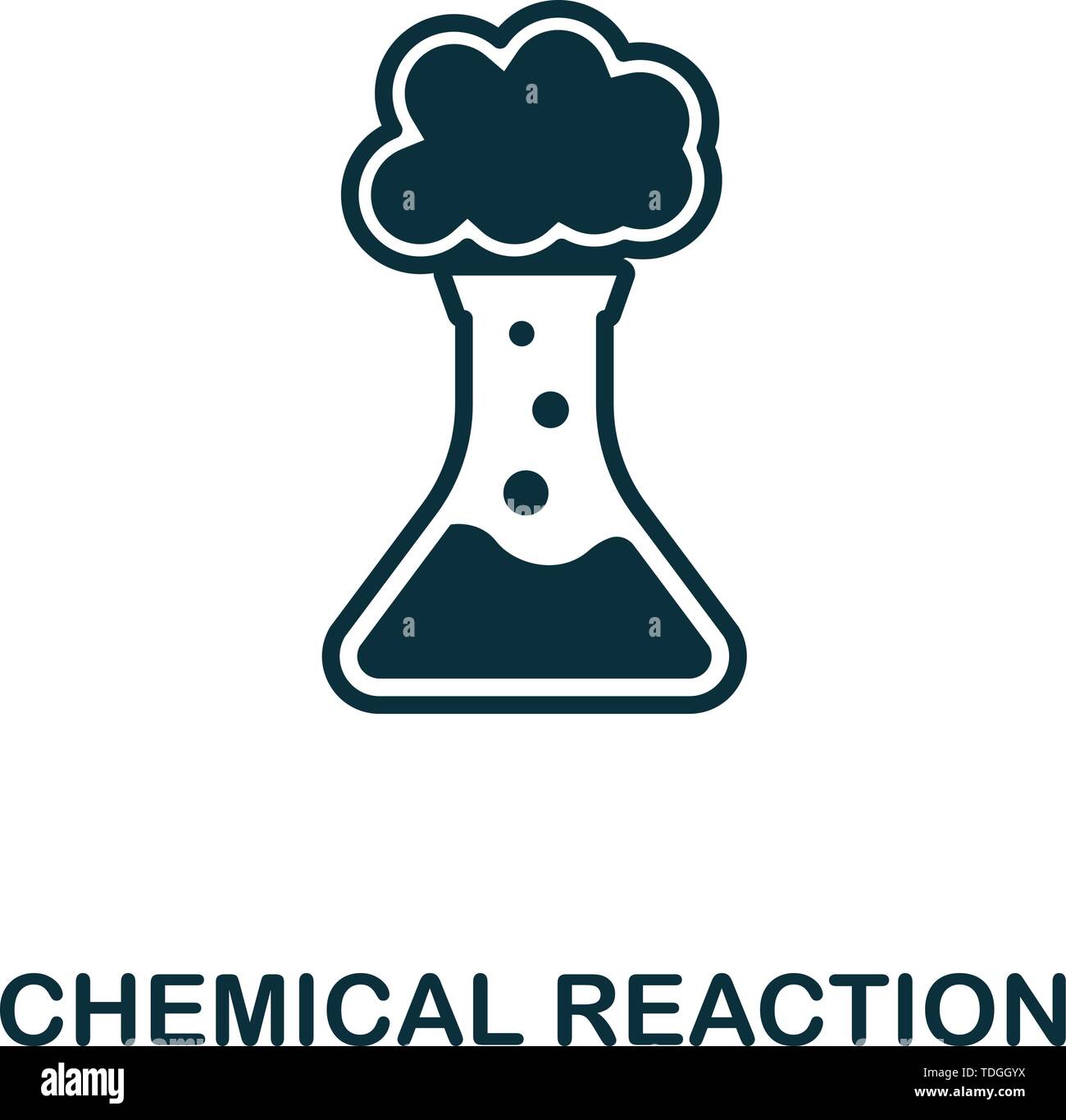 Chemische Reaktion vektor Symbol. Kreative Zeichen aus der Biotechnologie icons Collection. Gefüllte flache Chemische Reaktion Symbol für Computer und mobile Stock Vektor