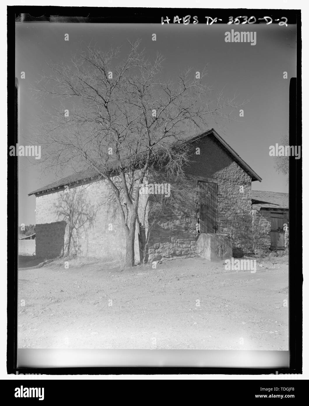 Nordosten elevation-J eine Ranch Hauptquartier, Korallen, Paloduro, Armstrong County, TX Stockfoto