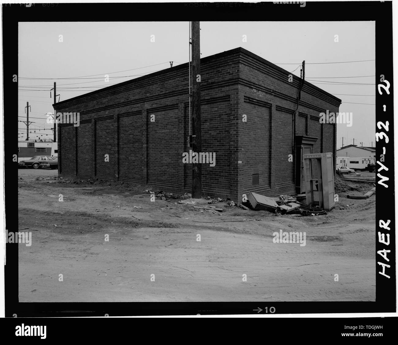 Northwest (vorn und an den Seiten). - Alte Anaconda Copper Works, Elm und der Market Street, Perth Amboy, Middlesex County, New Jersey Stockfoto