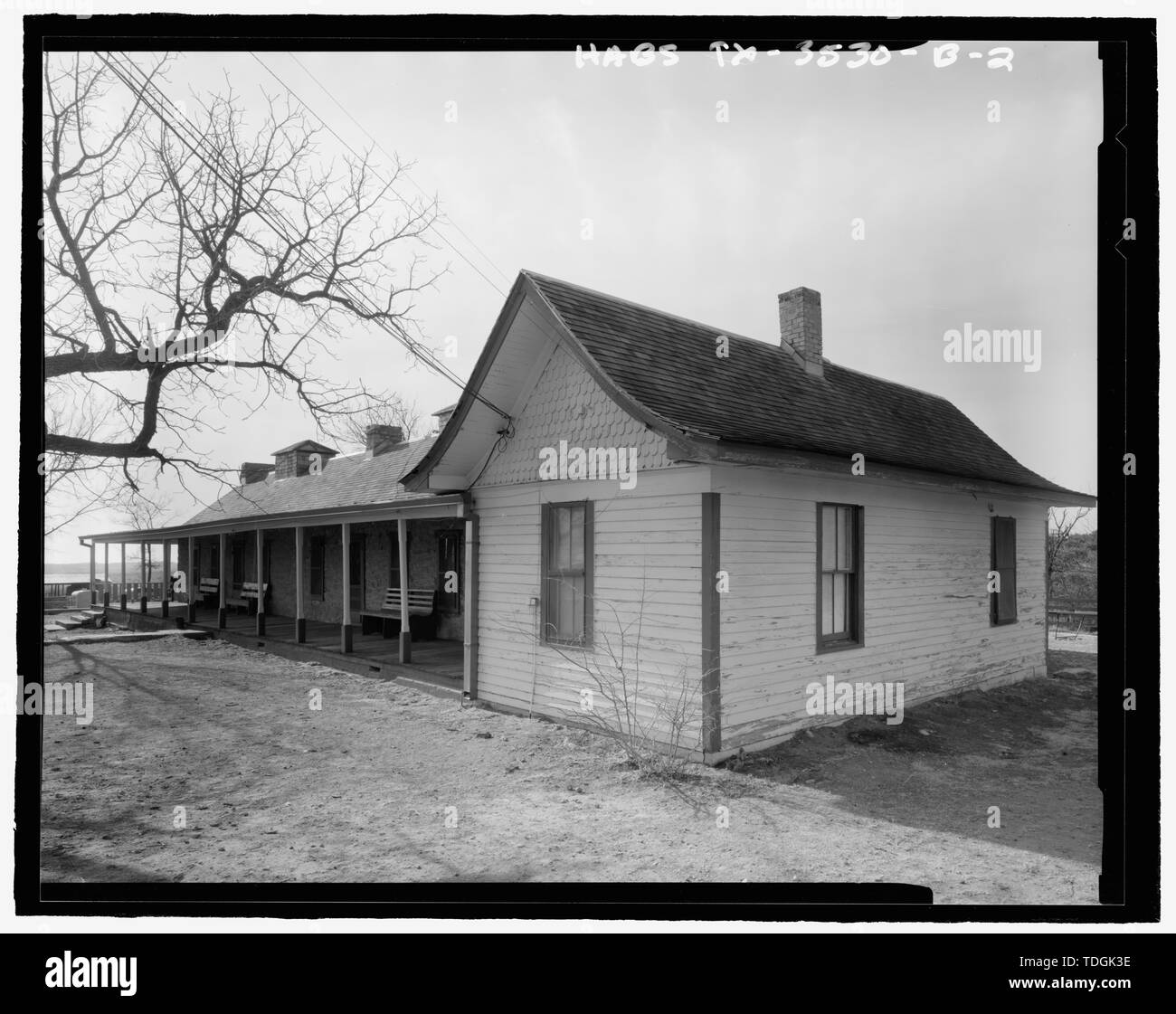 Northwest elevation-J eine Ranch Hauptquartier, Bunk House-Mess Hall, Paloduro, Armstrong County, TX Stockfoto