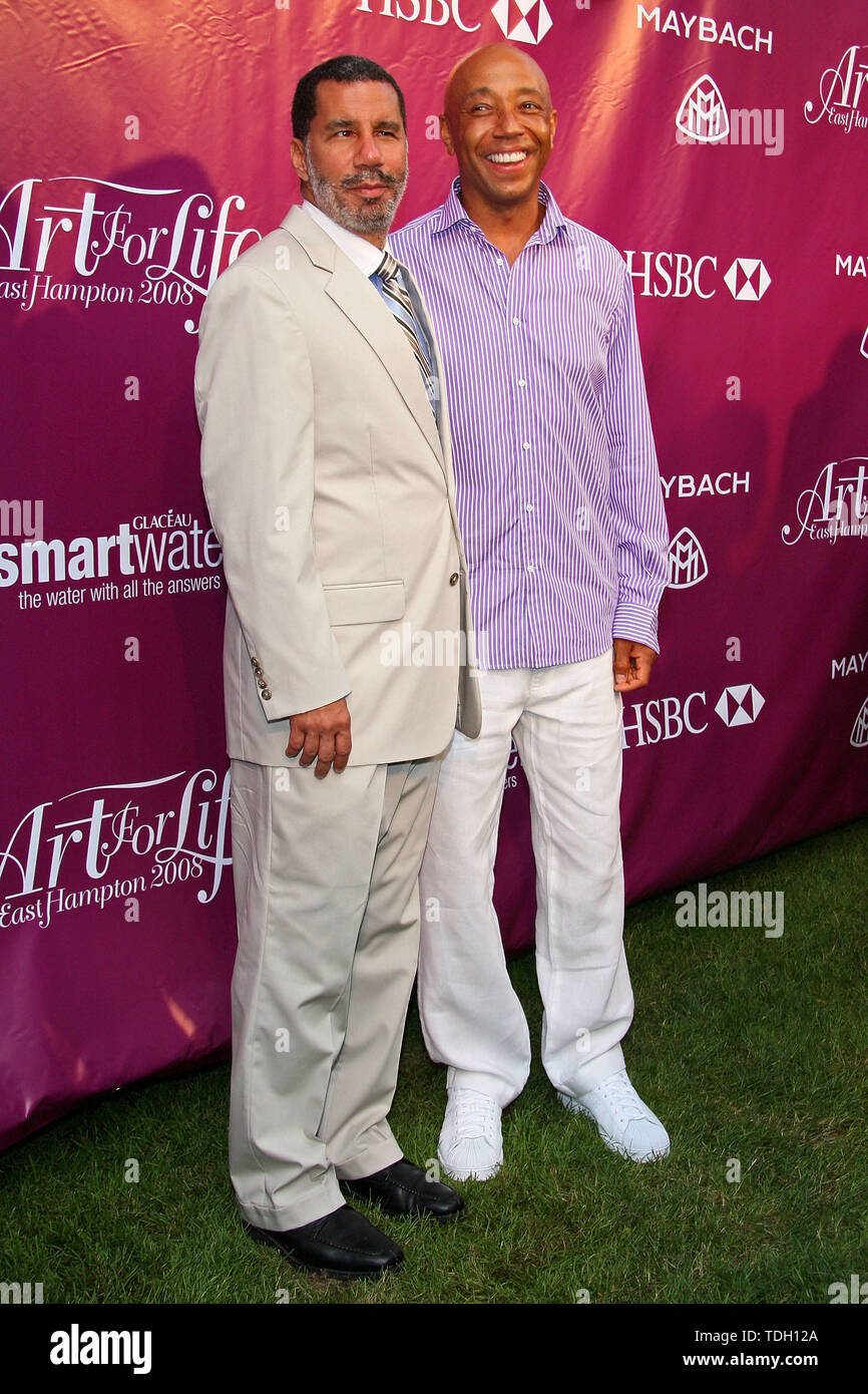 East Hampton, USA. 19. Juli 2008. New York Gouverneur David A. Paterson, Russell Simmons an der 9. jährlichen KUNST FÜR DAS LEBEN EAST HAMPTON Benefizgala im Russell Simmons "East Hampton Immobilien. Quelle: Steve Mack/Alamy Stockfoto