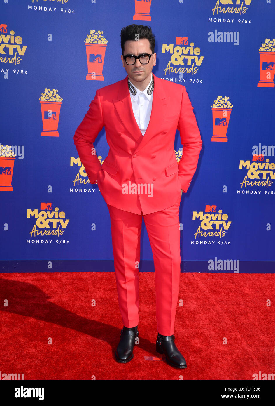 Santa Monica, USA. Juni 16, 2019: Daniel Levy bei den 2019 MTV Movie & TV Auszeichnungen bei Barker Hangar, Santa Monica. Credit: Paul Smith/Alamy leben Nachrichten Stockfoto