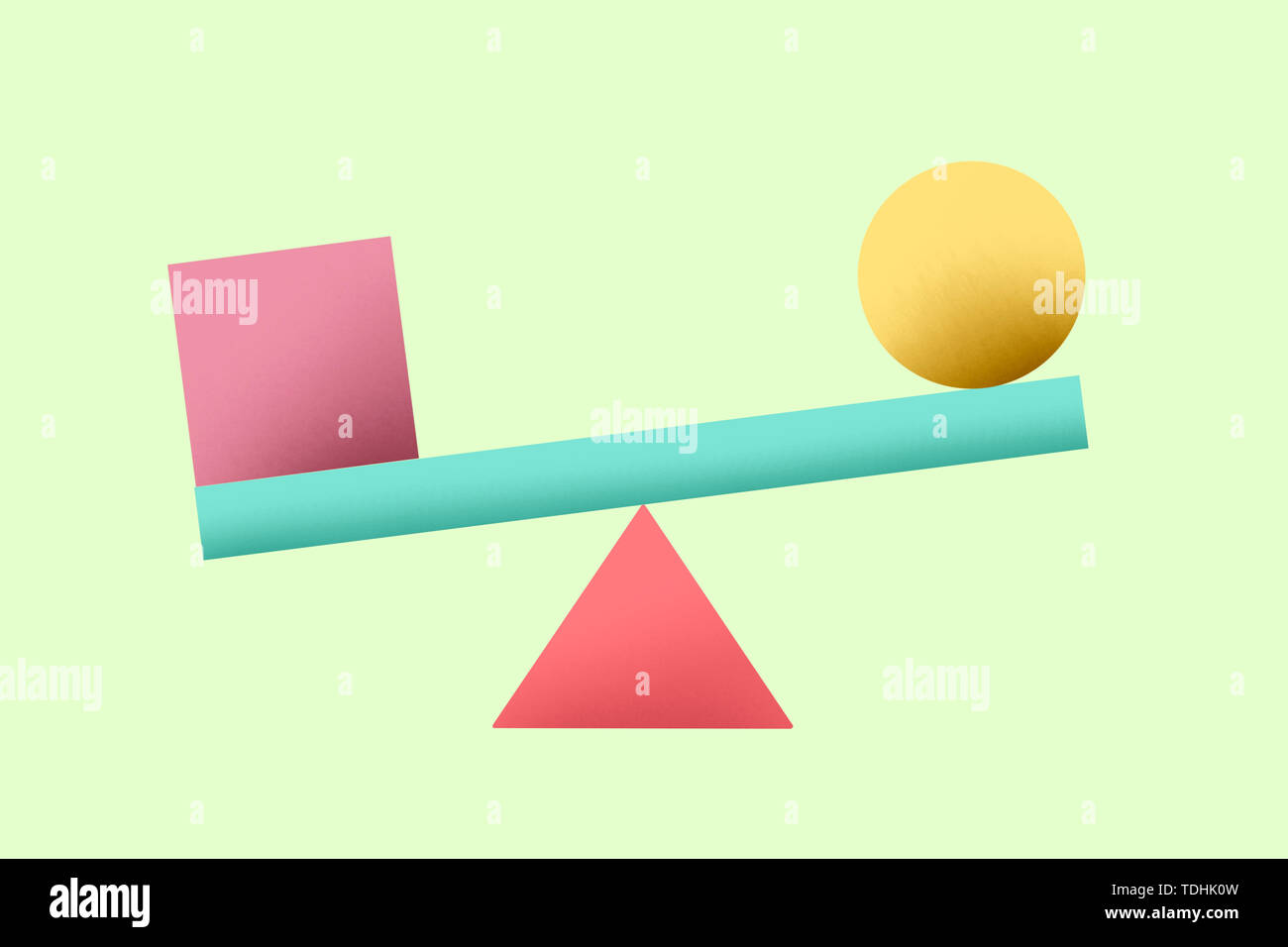Hintergrund der bunten geometrischen Formen verwenden für Geometrie und Mathematik. Stockfoto
