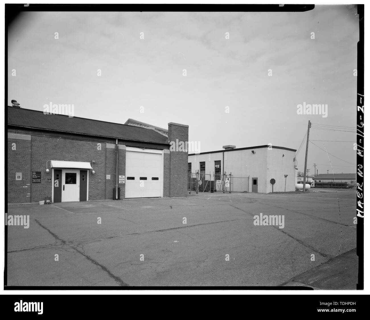 Nordwest ANSICHT EINST.-Selfridge Feld, Gebäude Nr. 180, Railroad Avenue an der Walnut Street, Mount Clemens, Macomb County, MI Stockfoto