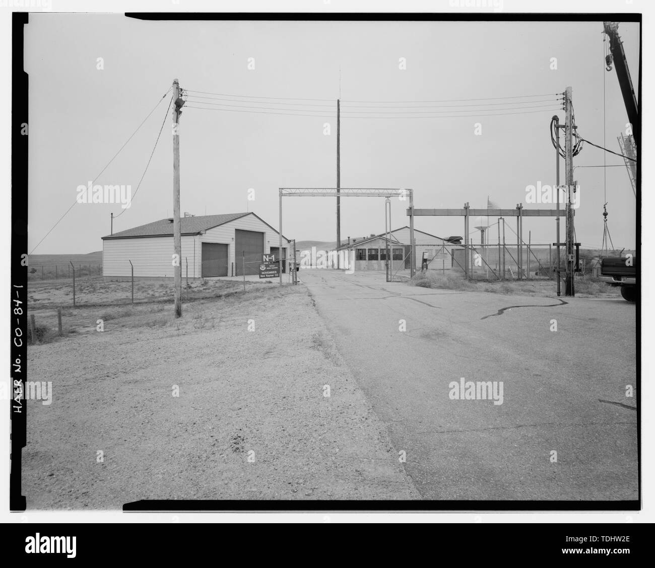 Gesamtansicht von November-1. Blick nach Osten. - Minuteman III ICBM Launch Control Facility November-1, 1,5 Meilen nördlich von New Raymer und State Highway 14, New Raymer, Weld County, CO Stockfoto