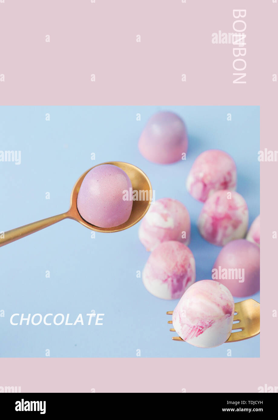 Schokolade kreative Schuß Stockfoto