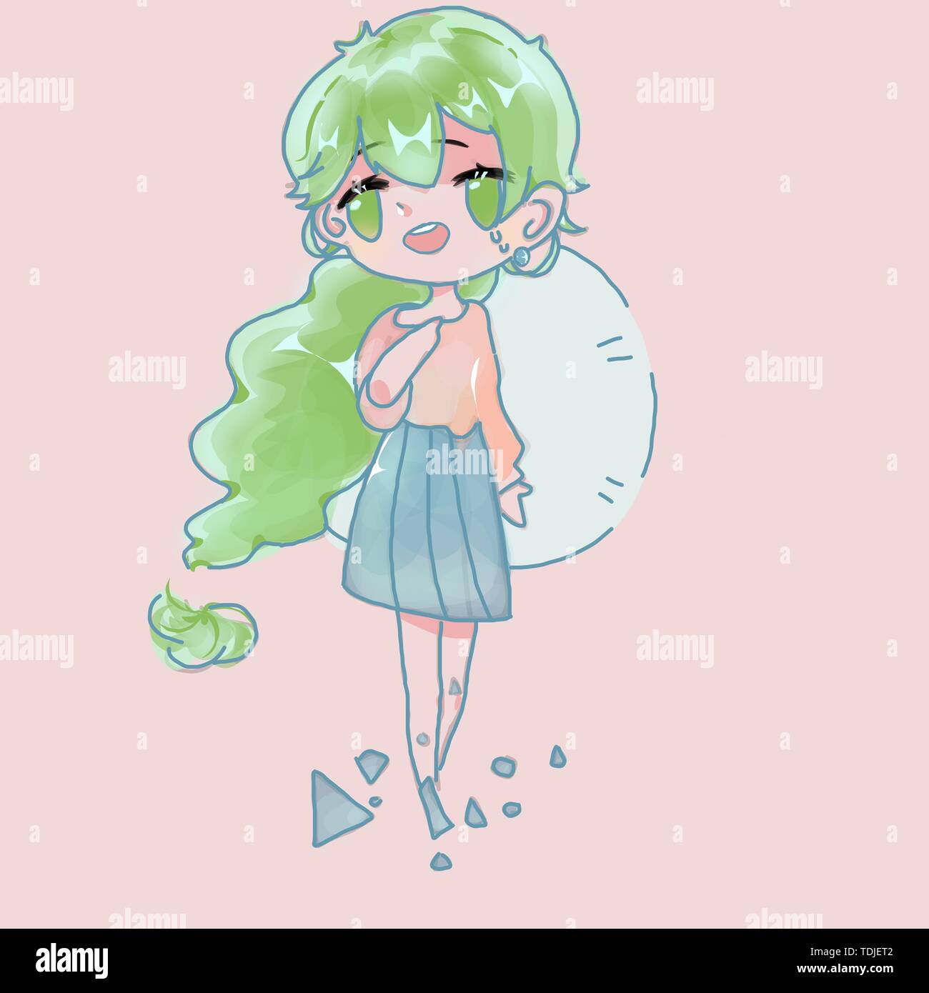 Das Bild zeichnen. Stockfoto