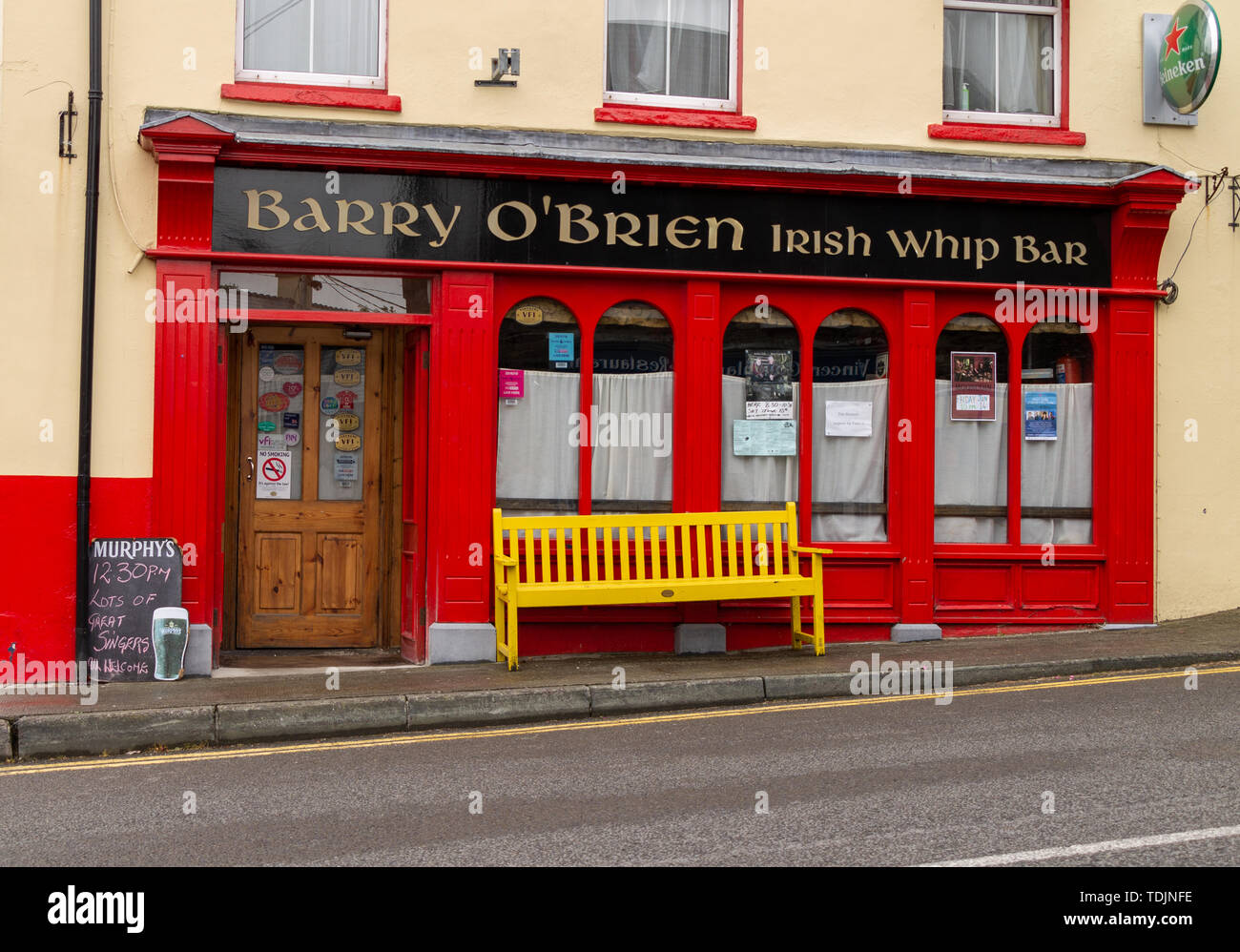 Irish Pub oder bar Werbung Musik im Inneren. Stockfoto