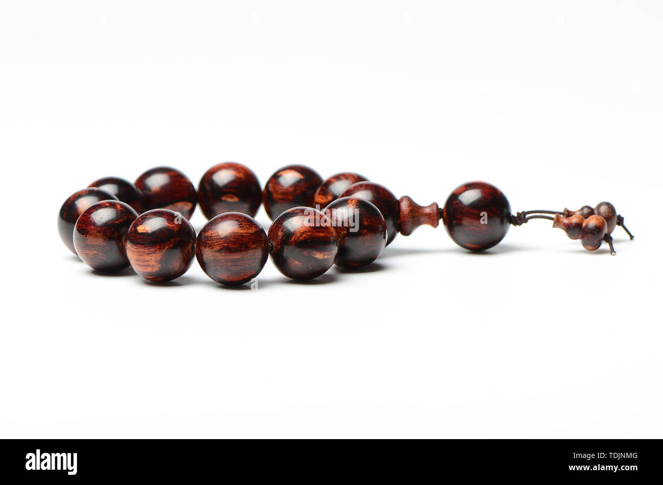 Palisander willow Hainan Huanghua birne Buddha Raupe handstring Stockfoto