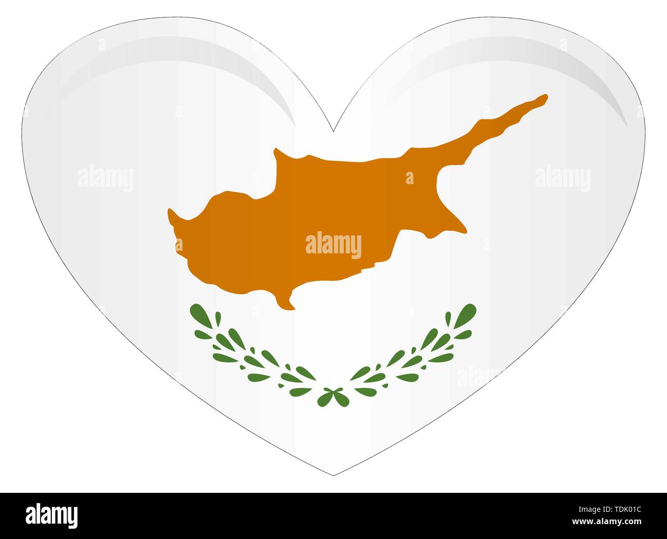 Flagge Zypern offiziell die Republik Zypern Insel im östlichen Mittelmeer Stock Vektor