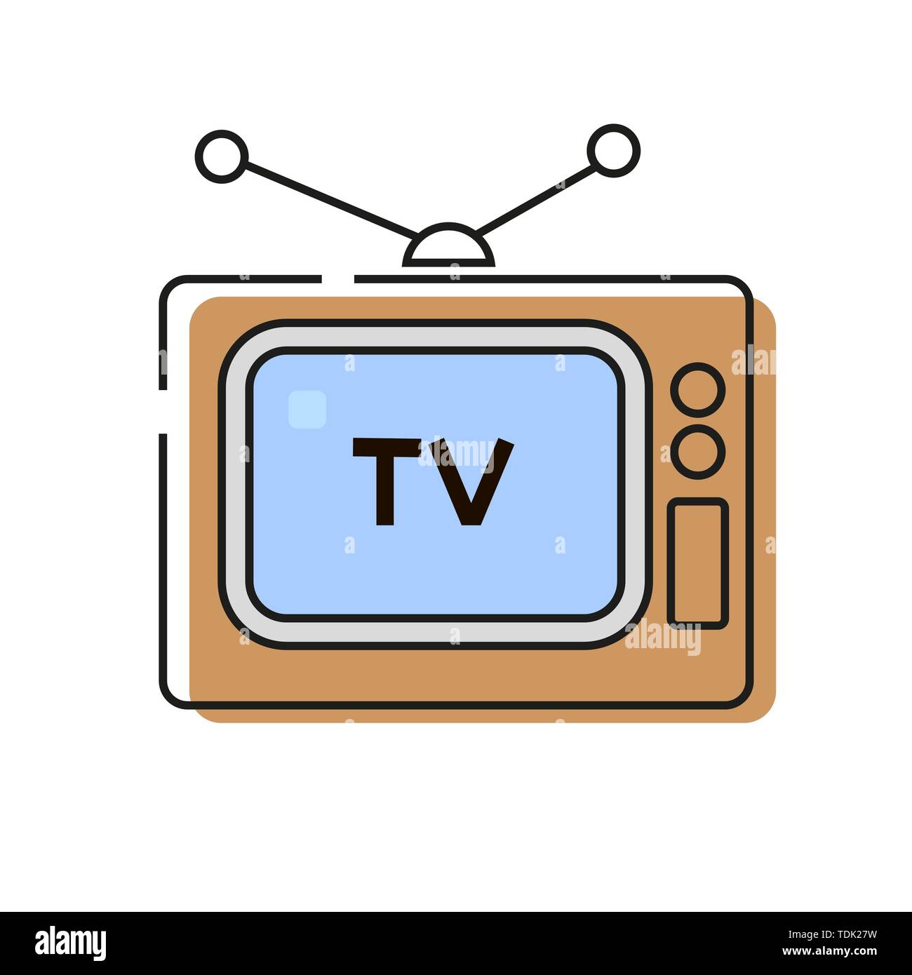 Fernsehen Symbol Vektor Stil bereit für Ihr Design, Grußkarte, Banner. Vector Illustration. Stock Vektor