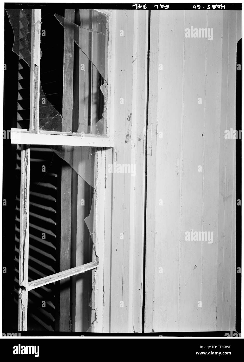 Oktober 1960 DETAIL DER FENSTER - Miguel Leonis Adobe, 23537 Calabasas Straße, Calabasas, Los Angeles County, CA Stockfoto