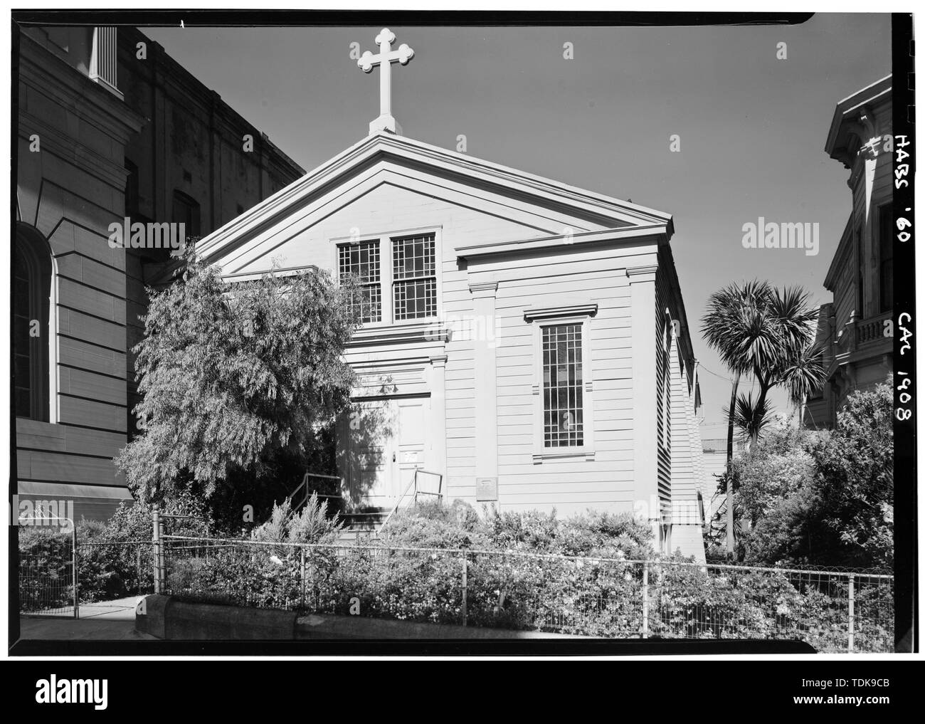 Oktober 2, 1960 FRONTANSICHT - Heilige Kreuz Gemeindehaus, Eddy Street (aus Markt- und Zweiten Straßen bewegt), San Francisco, San Francisco County, CA Stockfoto